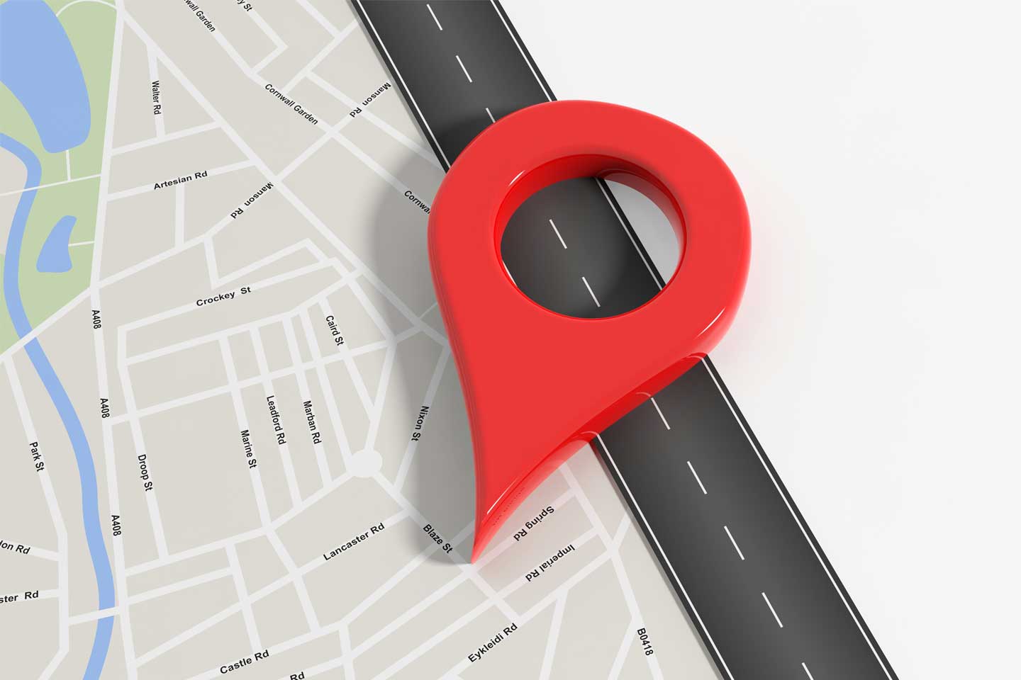 showing location map