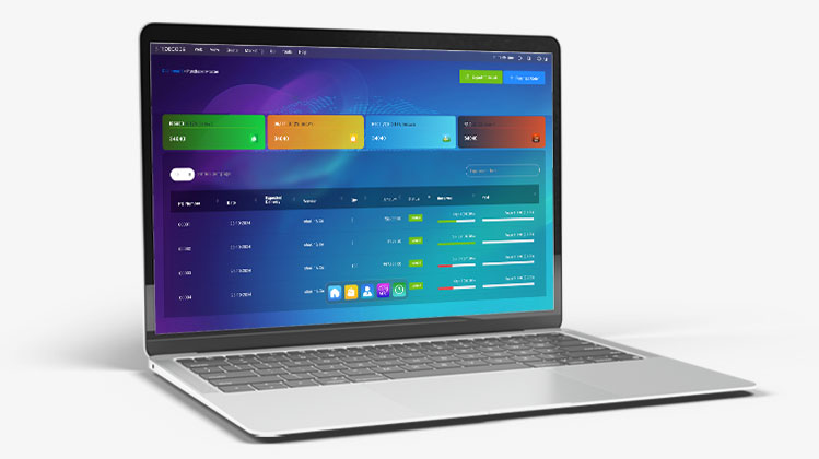 Mobile ERP software interface – business management software for small companies 
