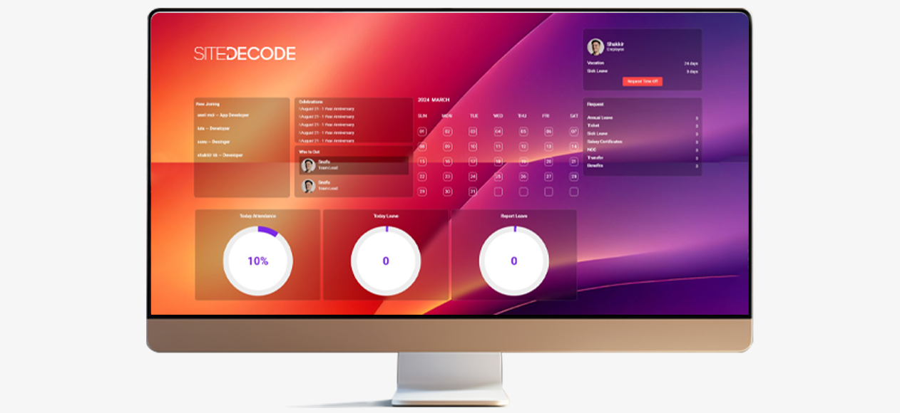 HRMS mobile interface – free HR software for small business , attendance management