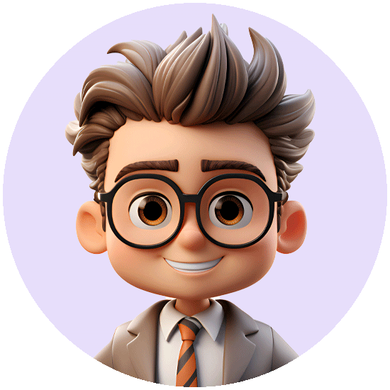 Smiling  face -  a bearded man in glasses