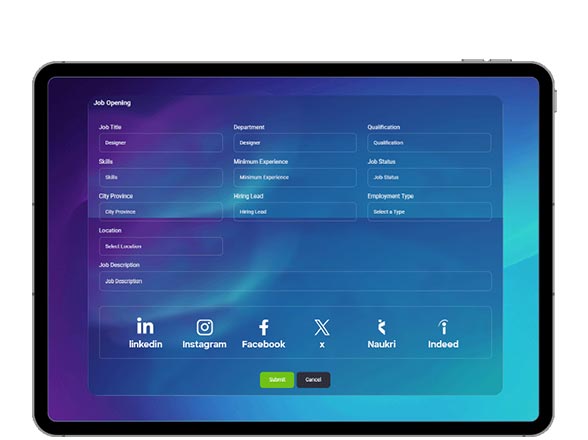 A simplified hiring process with HR Connect, showing recruitment flow