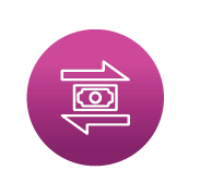 Icon for cash transfer app 