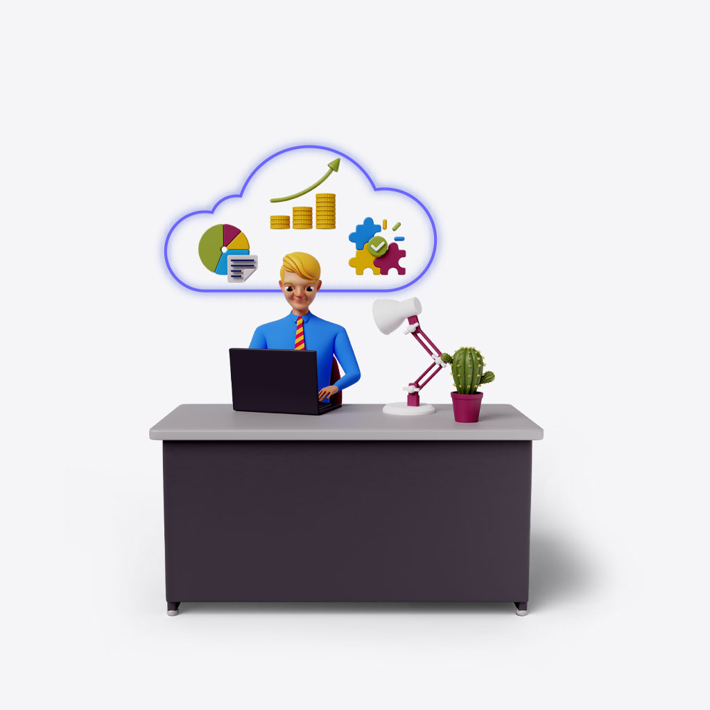 Illustration of cloud-based architecture for Business Suite