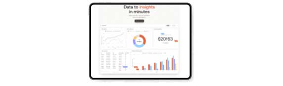 A graph displaying analytics data with performance metrics for landing pages.