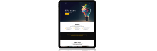 Example of a user-friendly website builder with business customization options.