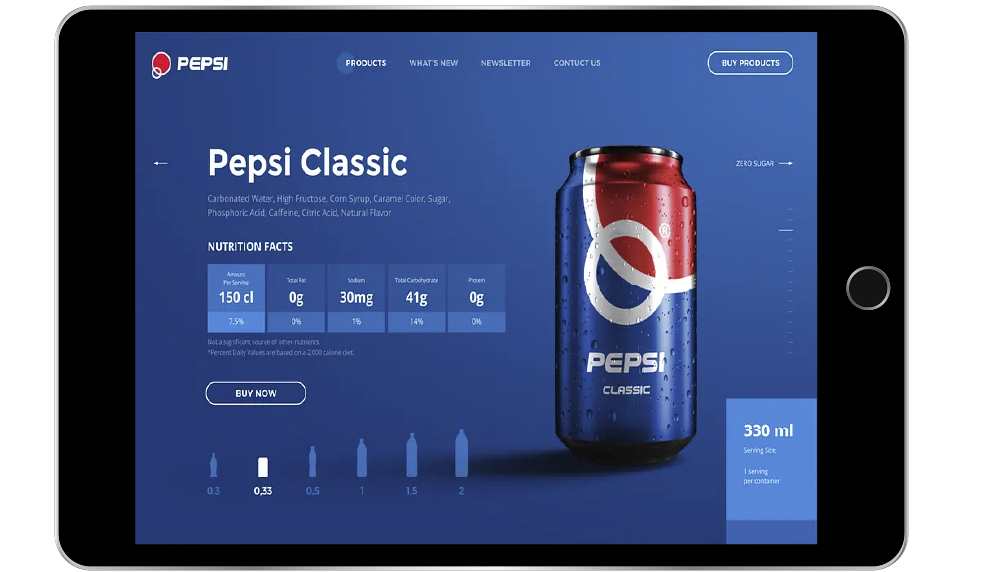 Current series website layout