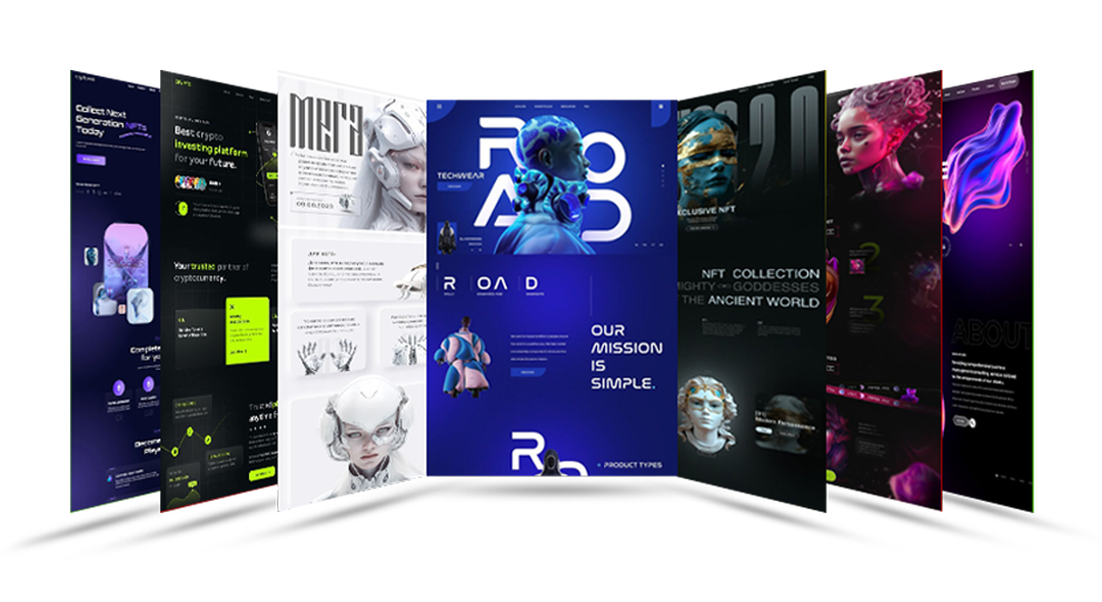 AI website builder interface by SITEDECODE displaying modern, responsive website layouts with real-time editing and customization options – best AI website builder for business websites.