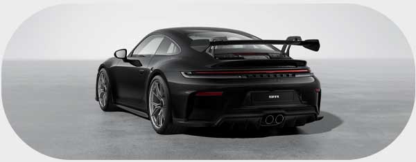 Back view of black car