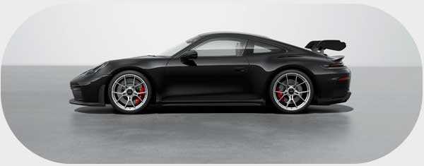 Side view of black car