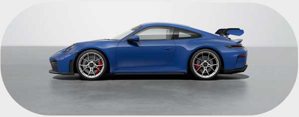 Side view of blue car