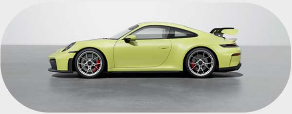 Side view of green car
