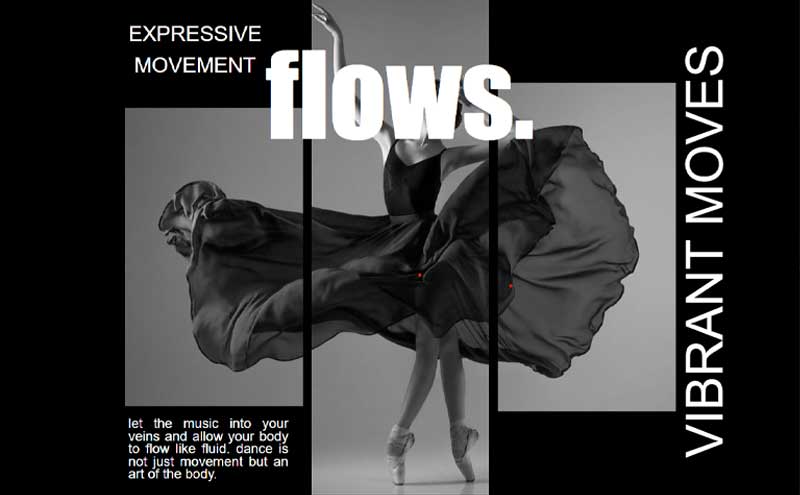 Website design showcasing modern layout